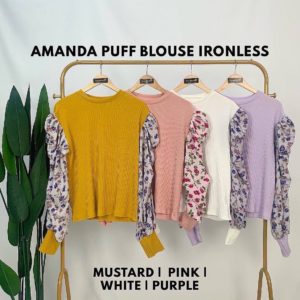 Amanda Puff Blouse Ironless