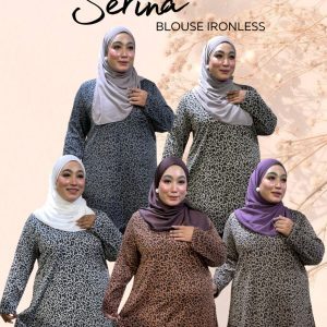 Serina Blouse Leapord Ironless