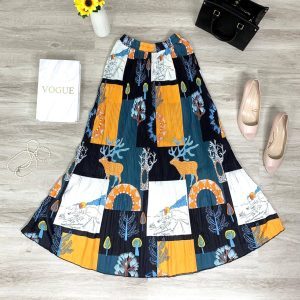 Rosie Skirt Printed Vintage Ironless