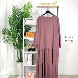 Plussize Muslimah Ironless Dress Aina