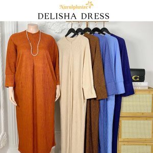 Delisha Muslimah Dress Ironless