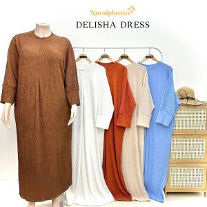 Delisha Muslimah Dress Ironless