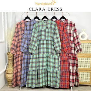 Clara Chekered Long Dress