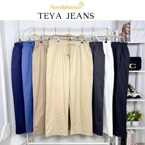 Straight Cut  Cotton Jeans Teya