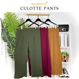 Straight Cut Cullotes Pants Ironless