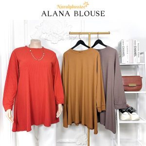 Alana Blouse Muslimah Ironless