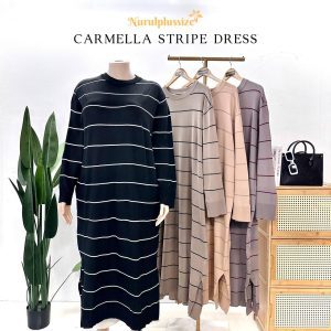 Carmella Stripes Knitwear Dress